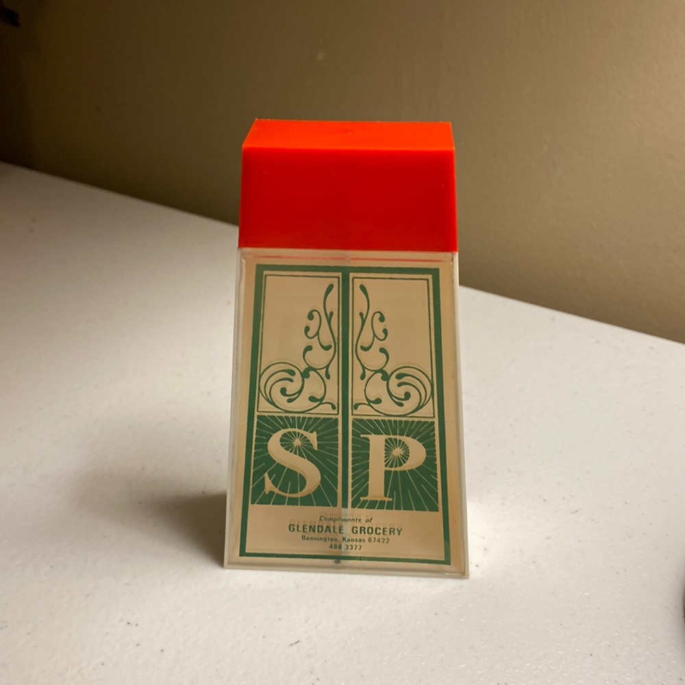 Vintage Vernco Salt and Pepper Shaker Grocery Store Advertisement